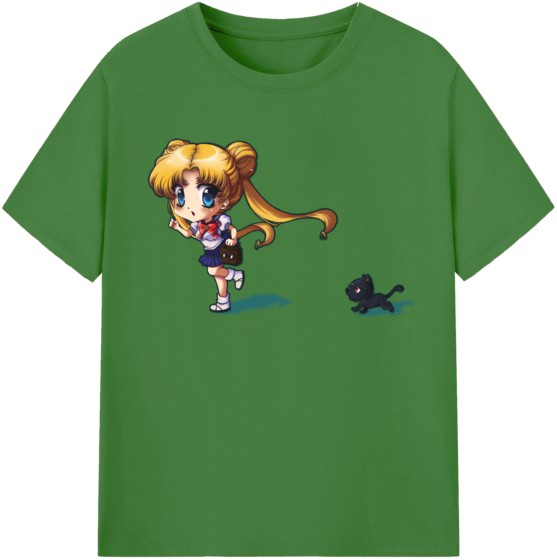 （画像用） 美少女戦士セーラームーン 愛野 美奈子 あいの みなこ Sailor Moon Aino Minako レディースカジュアルプリントTシャツ（綿100％）